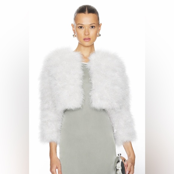 Jocelyn Fifi Feather Bolero - White - S - Picture 2 of 9